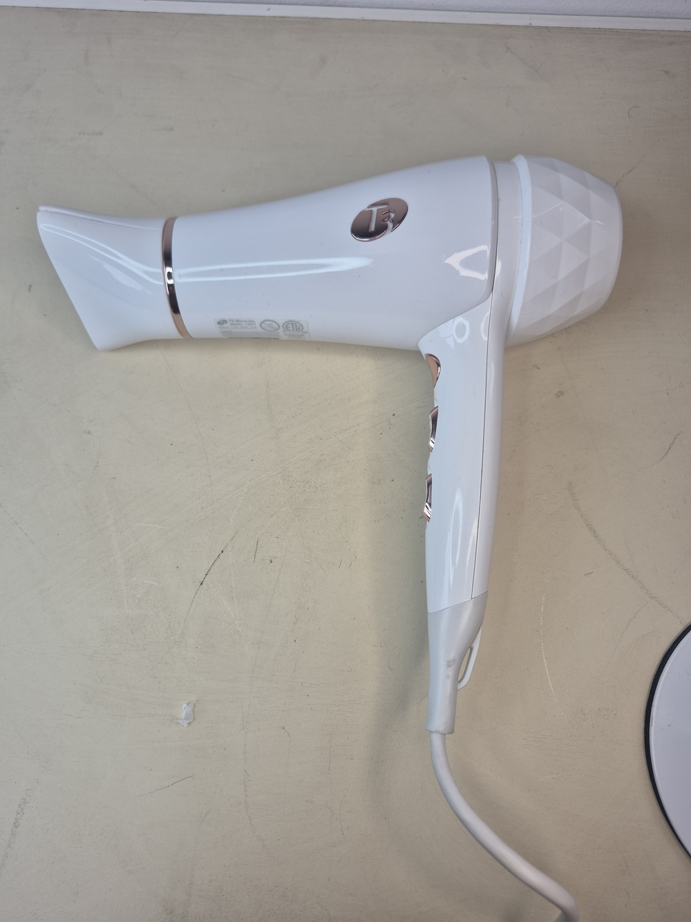 T3 White and Rose Gold Hair Dryer